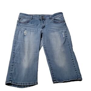 ABM Jeans Jean Shorts Size 20 light wash distressed